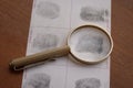 Fingerprints examination Royalty Free Stock Photo