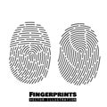Fingerprints set. Vector Security system. Digital lock Royalty Free Stock Photo