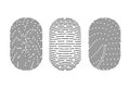 Fingerprints set. Vector Security system. Digital lock Royalty Free Stock Photo