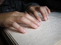 Fingers and braille Royalty Free Stock Photo