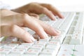 Fingers on the computer keyboard Royalty Free Stock Photo