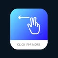Fingers, Gesture, Left Mobile App Button. Android and IOS Line Version Royalty Free Stock Photo