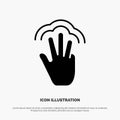 Fingers, Gestures, Hand, Interface, Multiple Touch solid Glyph Icon vector Royalty Free Stock Photo