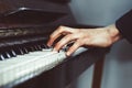 Fingers on the piano