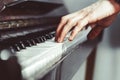 Fingers on the piano