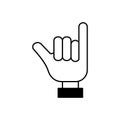 Fingers pointed Glyph Vector Icon that can easily edit or modify.