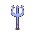 Fingers pointed Outline with Colors Fill Vector Icon that can easily edit or modify.