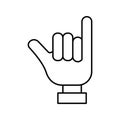 Fingers pointed Outline Vector Icon that can easily edit or modify.
