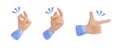 Fingers snap 3d icon, hand gesture of flick Royalty Free Stock Photo