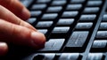 Fingers typing on computer keyboard. Royalty Free Stock Photo
