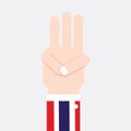 3 fingers up Thailand icon Symbol Vector