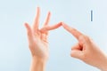 BSL Fingerspelling alphabet I.