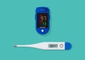 Fingertip oximeter and Digital medical thermometer