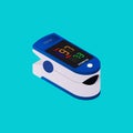 Fingertip pulse oximeter isometric view