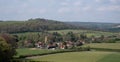 Fingest Buckinghamshire UK: Panoramic landscape photo of the characterful village of Fingest in the Chiltern Hills.