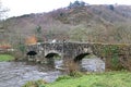 Fingle Bridge over the River Teign, Devon Royalty Free Stock Photo
