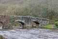 Fingle Bridge over the River Teign, Devon Royalty Free Stock Photo