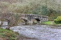 Fingle Bridge over the River Teign, Devon Royalty Free Stock Photo