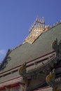 Rooftop decoration at Wat Ming Muang, Chiang Rai, Thailand