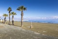 Finikoudes Beach - Larnaka City, Cyprus Royalty Free Stock Photo