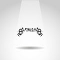 Finish banner icon. finish icon, simple racing finish icon