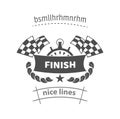 Finish banner icon. finish icon, simple racing finish icon