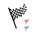 finish flag icon logo sign racing competition vector illustration Royalty Free Stock Photo