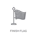 Finish flag linear icon. Modern outline Finish flag logo concept