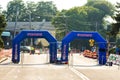 Finish Line of the Blessing of the Fleet Road Race, Narragansett, RI.