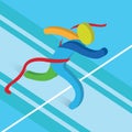 Finish Line Running icon Athletics Vector Illustration