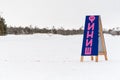 The finish line and the sign that says FINISH Royalty Free Stock Photo