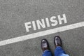 Finish line winning success running race businessman business ma