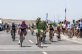 The finish of a race at the Turkish National Cycling Championships in Denizli, Turkey.