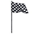 Finish racing flag monochrome emblem Royalty Free Stock Photo