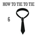 Finish tie icon, simple style