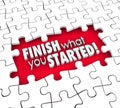 Finish What You Started Puzzle Pieces Hole Commitment Determination