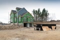 Almost finished new house construction Royalty Free Stock Photo