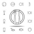 Finished, table etiquette icon. Set can be used for web, logo, mobile app, UI, UX on white background Royalty Free Stock Photo