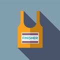 Finisher Singlet Of Marathon Runner Royalty Free Stock Photo