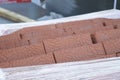 Finishing brick.Building material.Finishing material for walls Royalty Free Stock Photo
