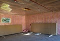 Finishing a newly constructed garage with insulation and sheet rocking