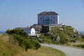 finisterre lighthouse building end of the pilgrimage way of santiago Royalty Free Stock Photo