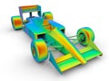 Finite Element Analysis racing car Royalty Free Stock Photo