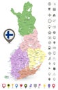 Finland Administrative Map Navigation Set