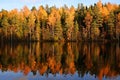 Finland: Autumn colours by a lake Royalty Free Stock Photo