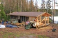 Finland: Building Shell Of A Sauna