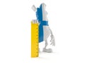 Finland character holding ruler