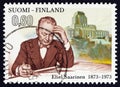 FINLAND - CIRCA 1973: A stamp printed in Finland shows architect Eliel Saarinen, circa 1973.