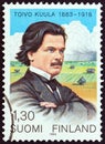 FINLAND - CIRCA 1983: A stamp printed in Finland shows composer Toivo Kuula and Ostrobothnia, circa 1983.