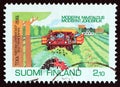 FINLAND - CIRCA 1992: A stamp printed in Finland shows Currant Harvesting, circa 1992.